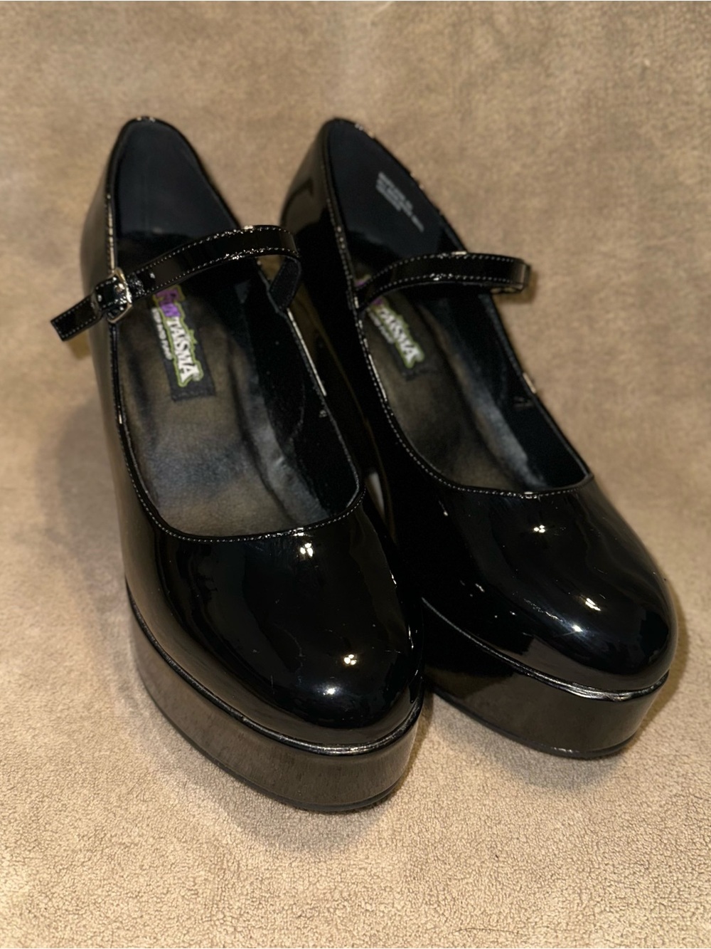 Funtasma Black Patent Mary Jane Platform Shoes
